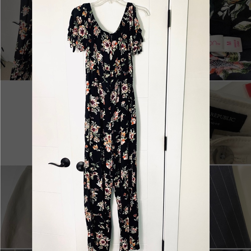 xhilarationm black & floral jumper.